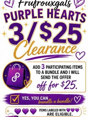💜💜💜 3 for $25